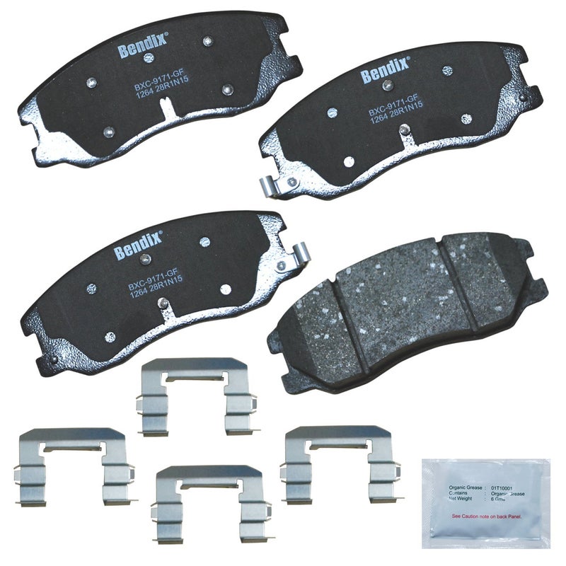 Bendix Priority1 CFC1264 وسادات الفرامل الأمامية السيراميكية لسيارة شيفروليه كابتيفا سبورت 2015-2008 إكوينوكس 2009-2007 بونتياك تورنت 2009-2007 زحل فيو 2010-2008 سوزوكي XL-7 2009-2007